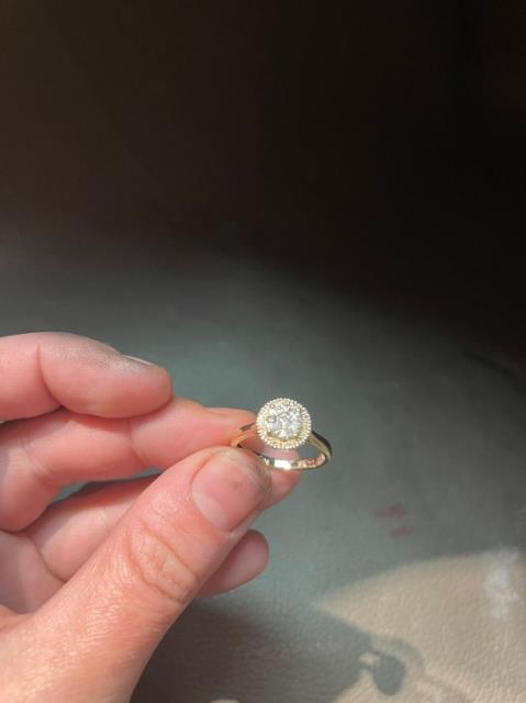 Final resized ring after refinishing and polishing